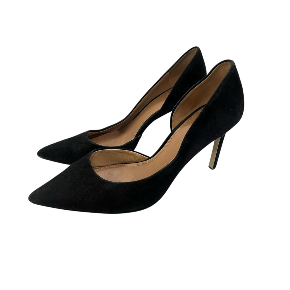 Tory Burch Size 10 Black Leather Suede Heels Shoes d'Orsay Pumps Women's